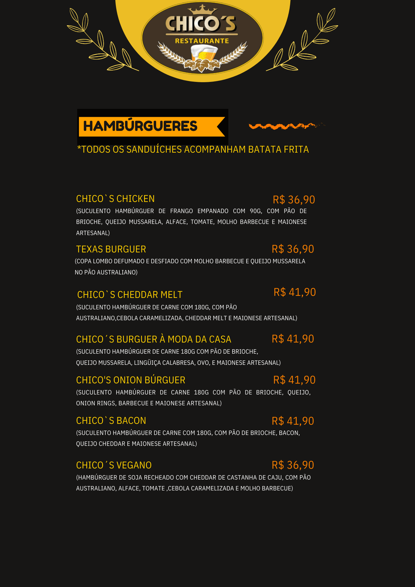 Hamburguer Artesanal Chico´s