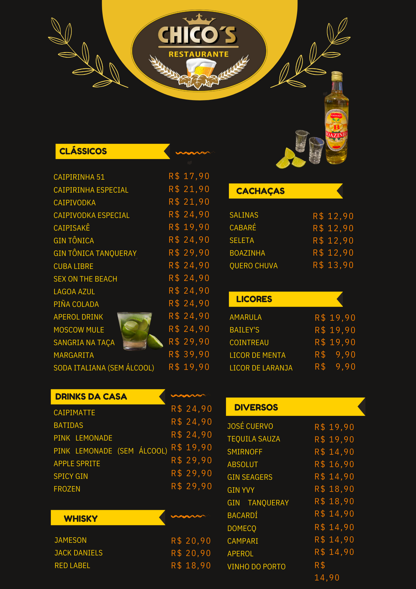 DRINKS CHICO´S